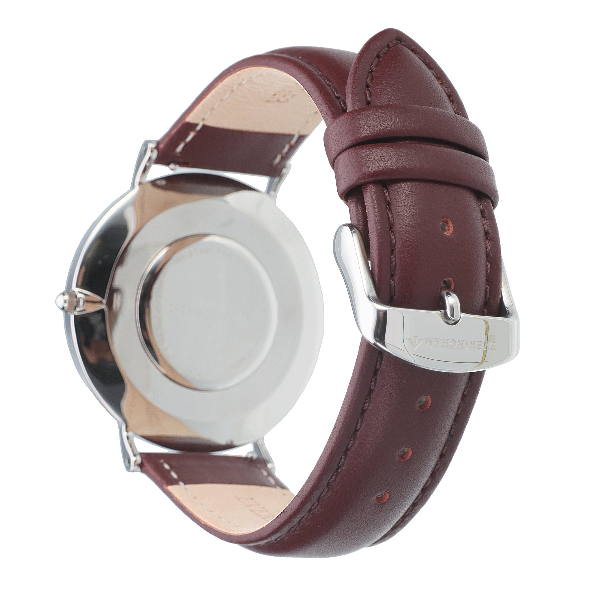 Brown Leather Strap & Silver Buckle