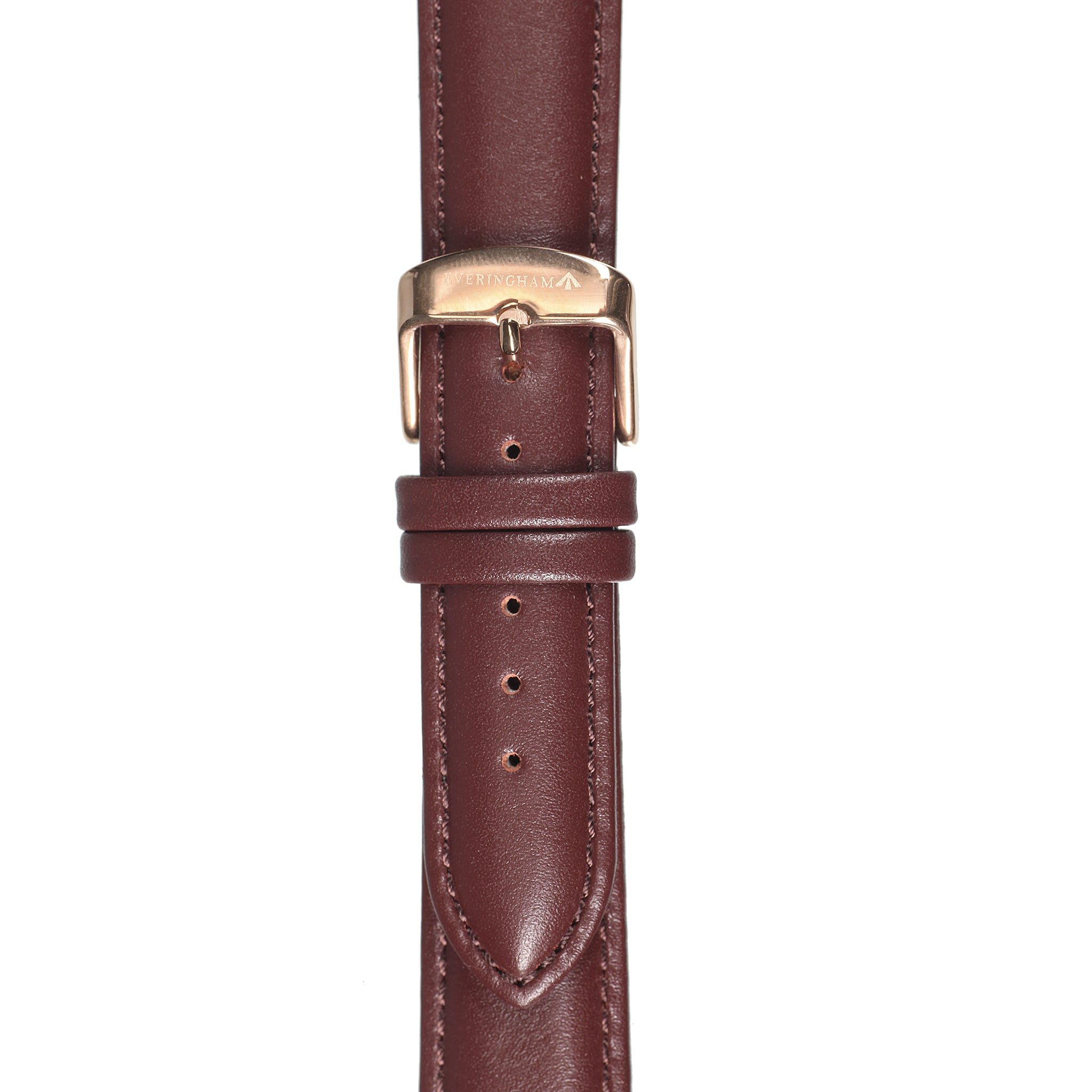 Brown Leather Strap & Rose Gold Buckle