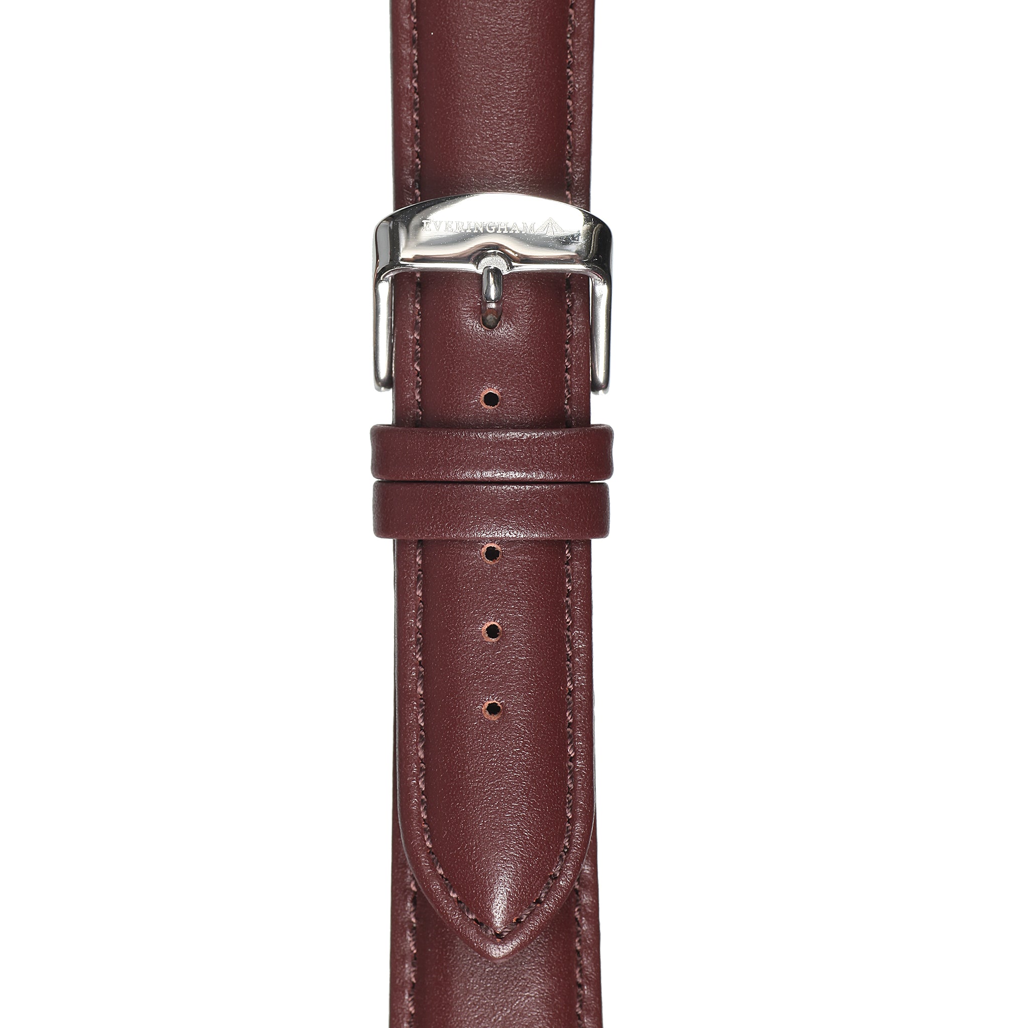 Brown Leather Strap & Silver Buckle