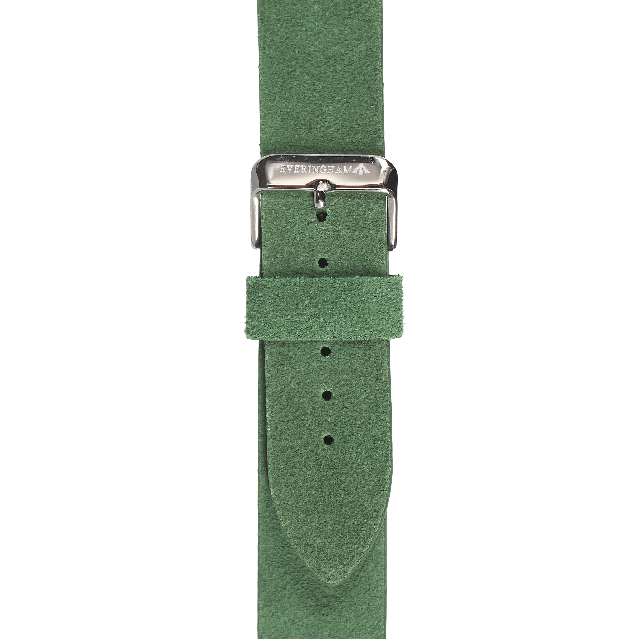 Green Suede Strap & Silver Buckle